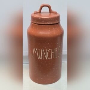 Rae Dunn Speckled Munchies Canister 8" + 3" Lid